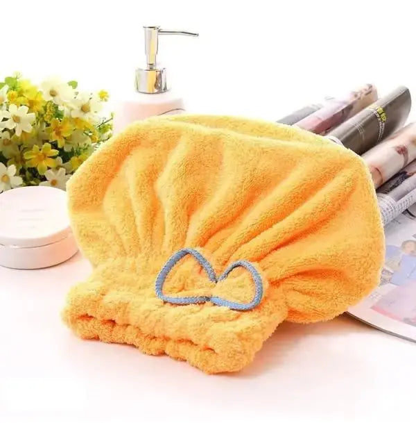 Hair Drying Towels, Ultra Absorbent Hair Drying Cap Towel For Women Adults Or Kids Girls(random Color ) - Trendy Buzz