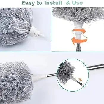 Microfiber Duster For Cleaning With Telescoping Extension Pole - Trendy Buzz