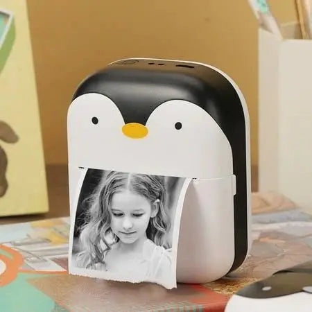 The Adorable Penguin Design Rechargeable Portable Mini Printer (random Color) - Trendy Buzz