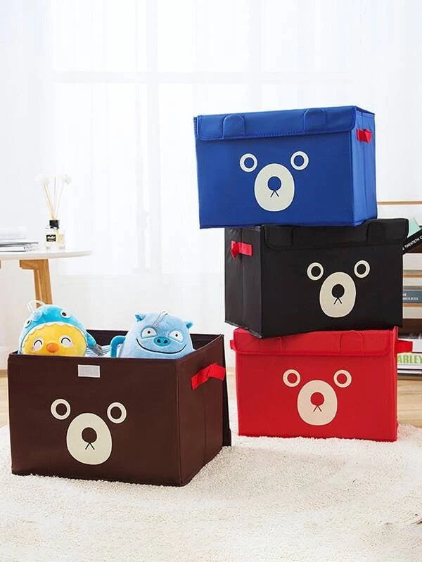 "Panda Folding Storage Bin - Kids Toy Organizer, Wardrobe & Cabinet Bag (Random Color)"